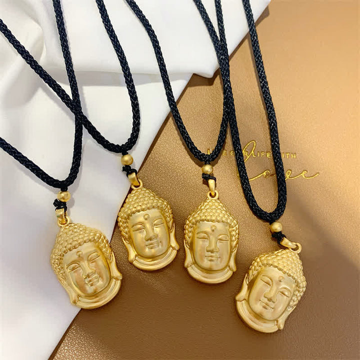 Gold Buddha Copper Wealth Necklace Pendant