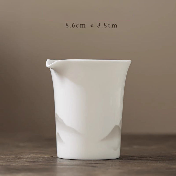 Buddha Stones Vintage Ink Painting Mountain White Porcelain Ceramic Gaiwan Sancai Teacup Kung Fu Tea Cup And Saucer With Lid Tea Utensil Teapot