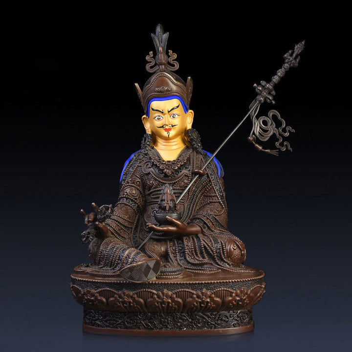 Padmasambhava Buddha Figurine Serenity Copper Statue Home Decoration