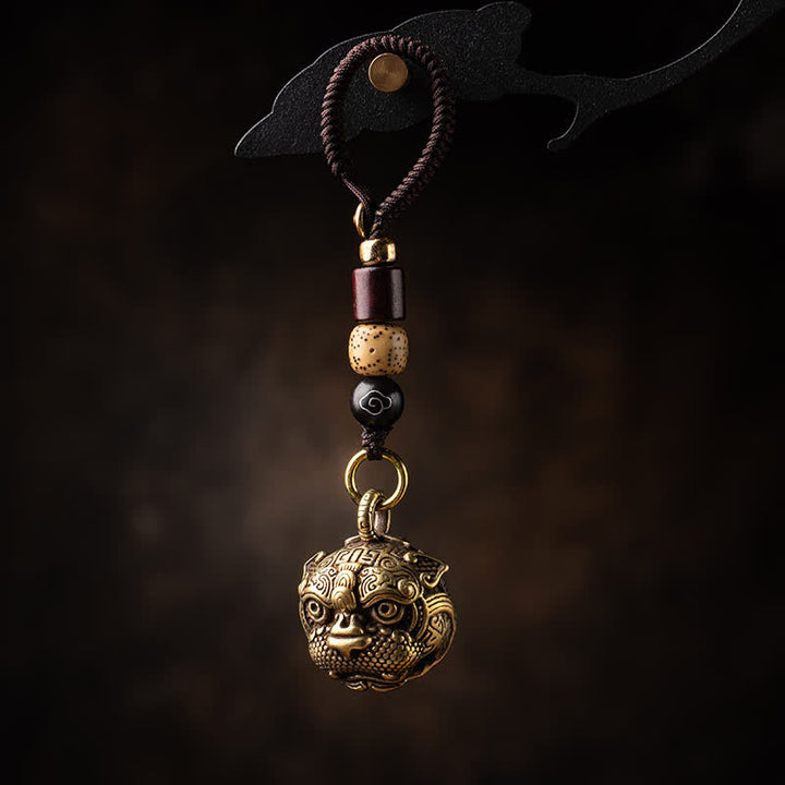 Buddha Stones PiXiu Wealth Copper Key Chain