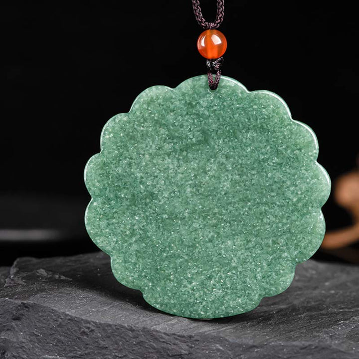 Natural Jade Peacock Luck Prosperity Necklace Pendant