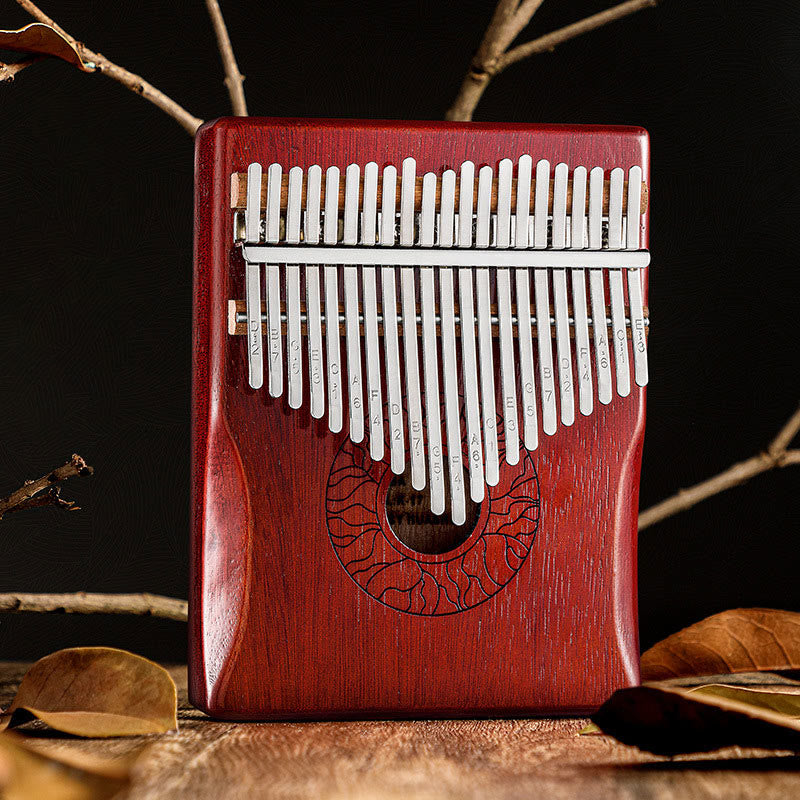 Buddha Stones Kalimba 17/21 Keys Thumb Piano Lotus Design Portable Finger Piano