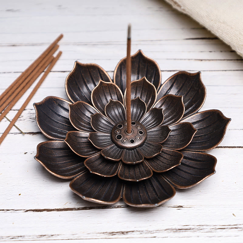 Buddha Stones Creative Six-hole Lotus Incense Burner