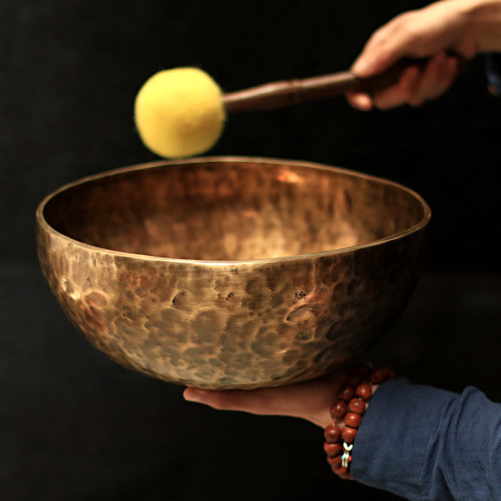 Tibetan Sound Bowl Handcrafted for Healing and Meditation Positive Energy Singing Bowl Set