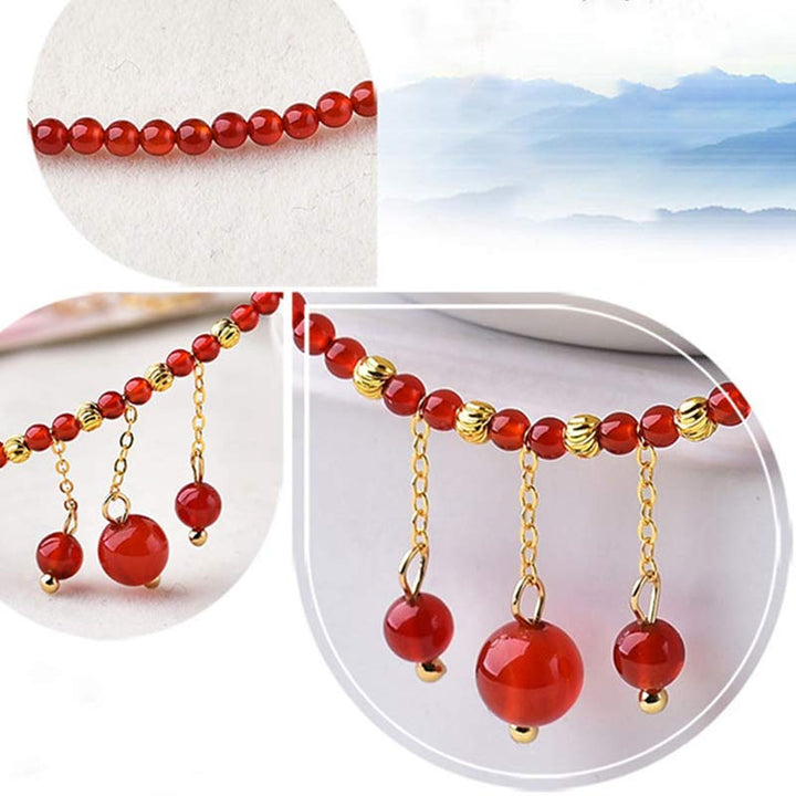 Red Agate Confidence Calm Anklet