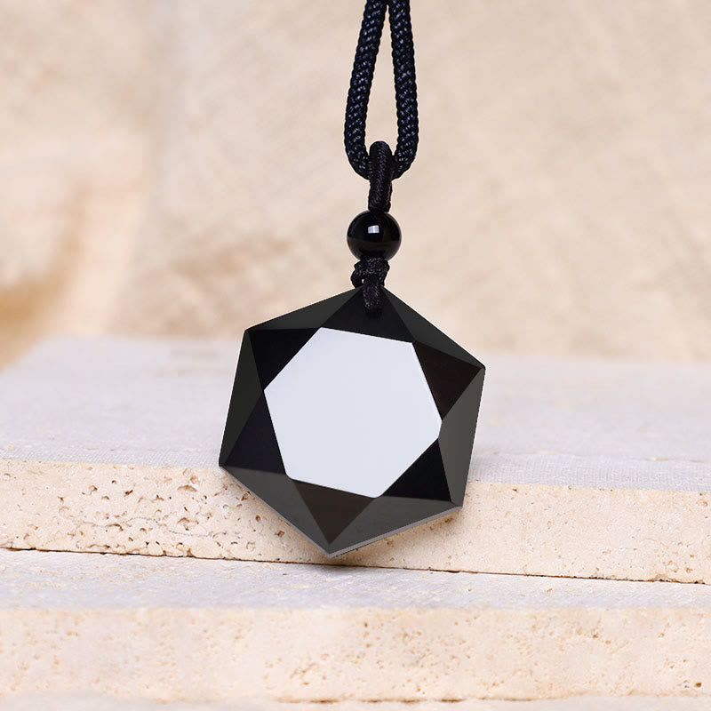 Black Obsidian Talisman Purify Pendant Necklace