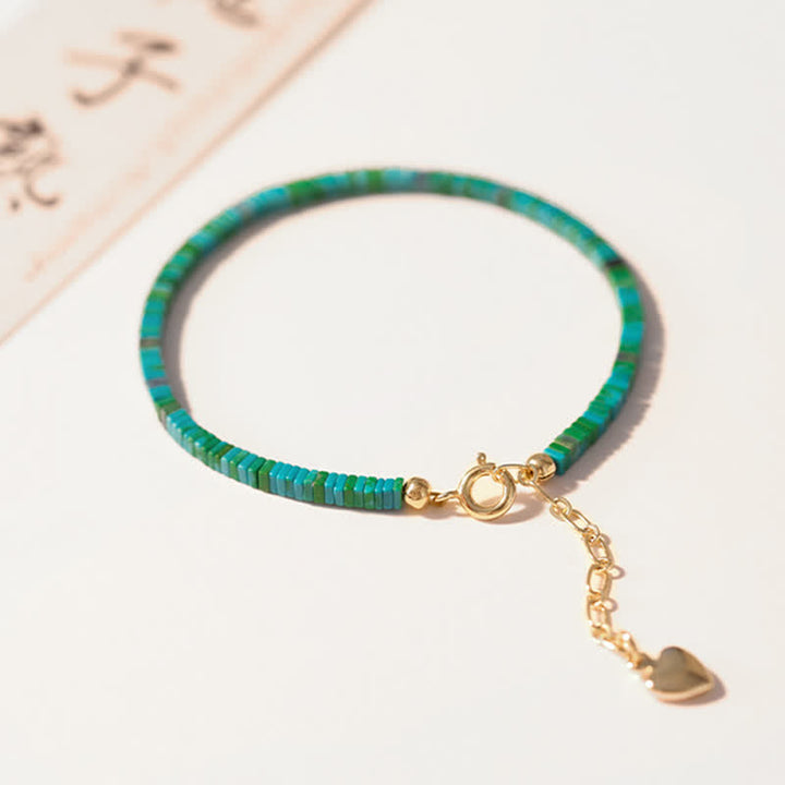 Turquoise Beaded Friendship Strength Chain Bracelet