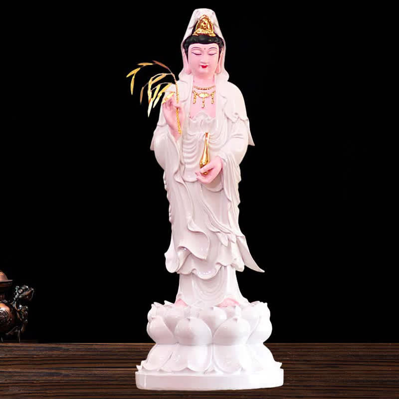 Chenrezig Bodhisattva Avalokitesvara Figurine Harmony Resin Statue Home Decoration