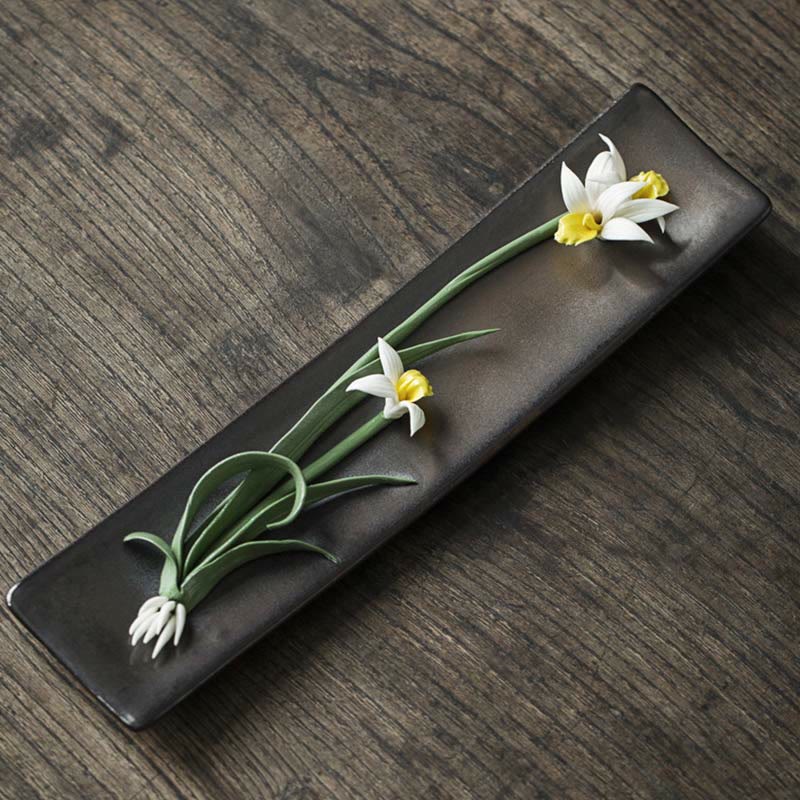 Lotus Peony Rose Flower Ceramic Spiritual Incense Burner