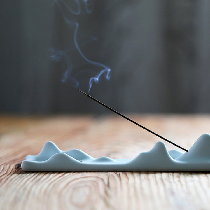 Buddha Stones Mountain Cloud Meditation Balance Incense Holder