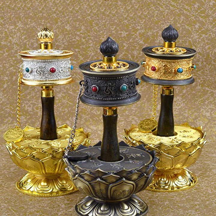 Tibetan Lucky Prayer Wheel Decoration