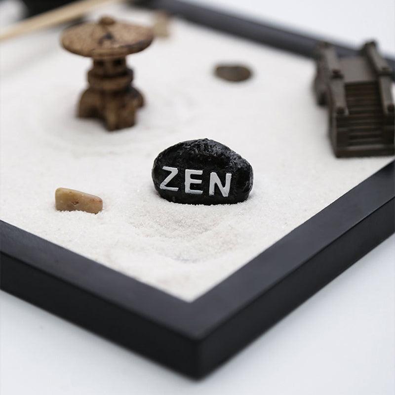 Small Bridge Rocks Meditation Enlightenment Zen Garden Decoration