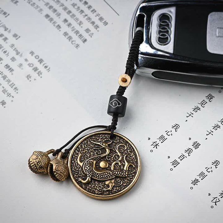 Buddha Stones Four Symbols Azure Dragon White Tiger Vermilion Bird Black Tortoise Key Chain