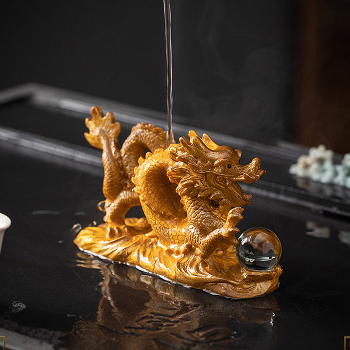 Buddha Stones Year Of The Dragon Color Changing Resin Luck Success Tea Pet Home Figurine Decoration