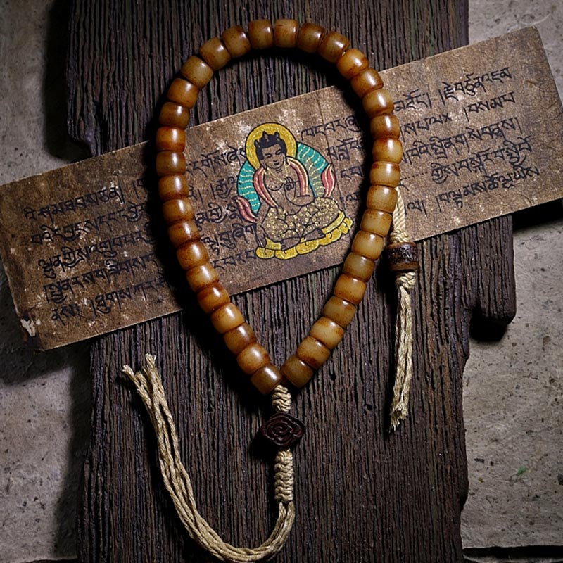 Tibetan Yak Bone Balance Strength Wrist Mala