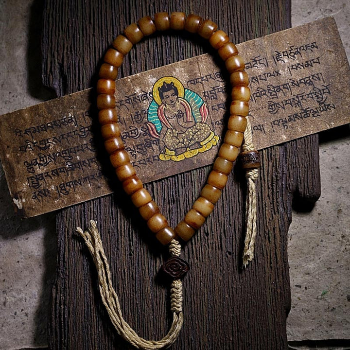 Tibetan Yak Bone Balance Strength Wrist Mala