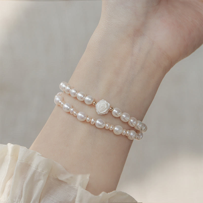 Natural Flower Pearl Sincerity Bead Bracelet