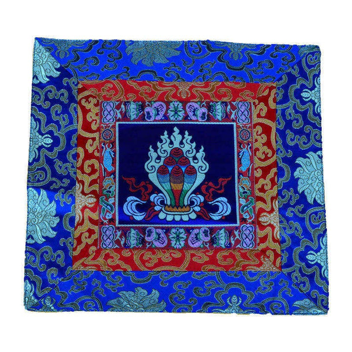 Prayer Altar Mat Meditation Strength Endless Knot Vajra Man-Bcu Kalachakra Auspicious Symbols