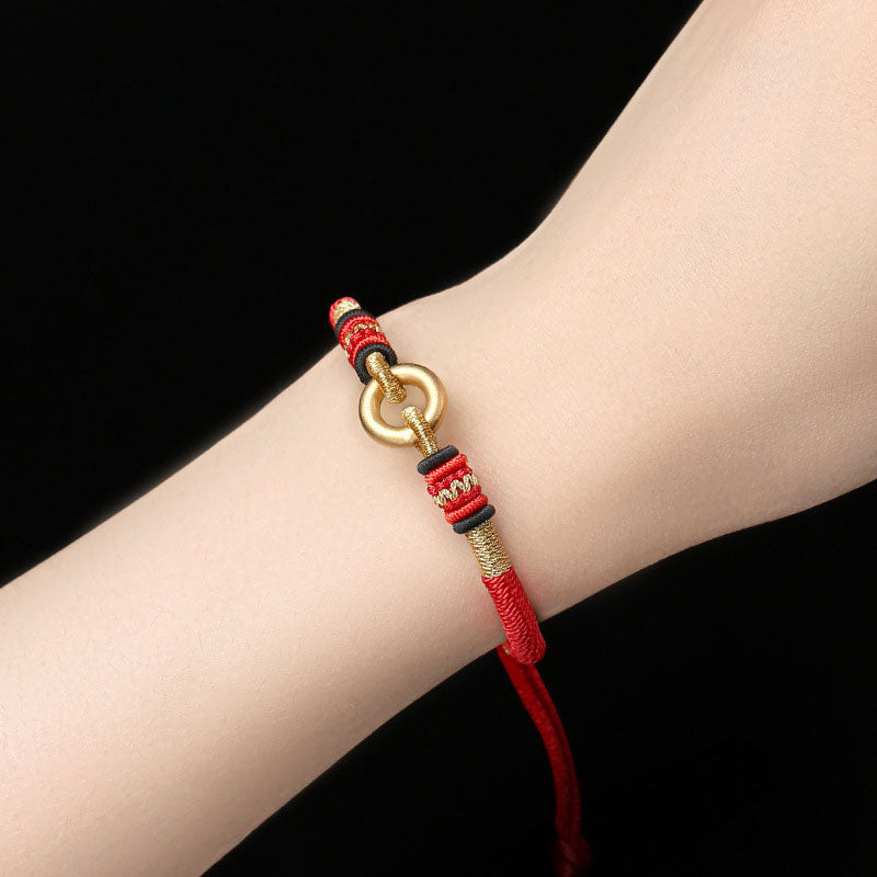 Buddha Stones FengShui Lucky Red String Couple Bracelet