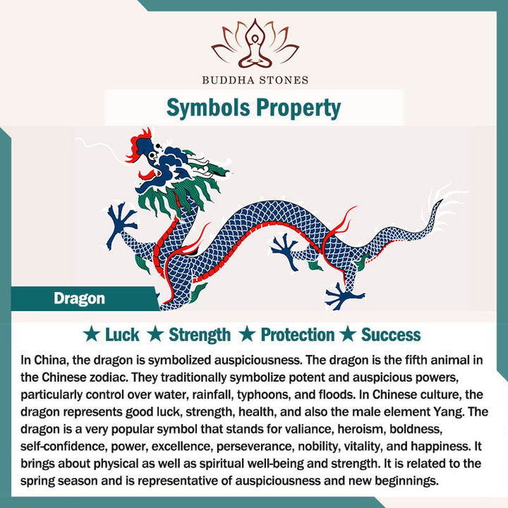 Buddha Stones Dancing Dragon Pattern Luck Necklace Pendant