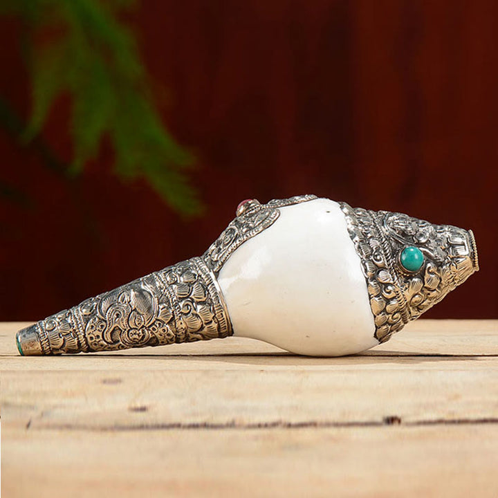 Tibetan Natural Shankha Conch Shell Seashell Wealth Lucky Home Decoration