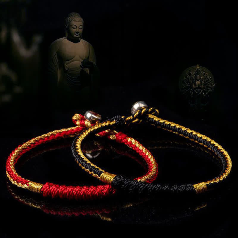 Buddha Stones Tibetan Handmade Braid Luck String Protection Bracelet