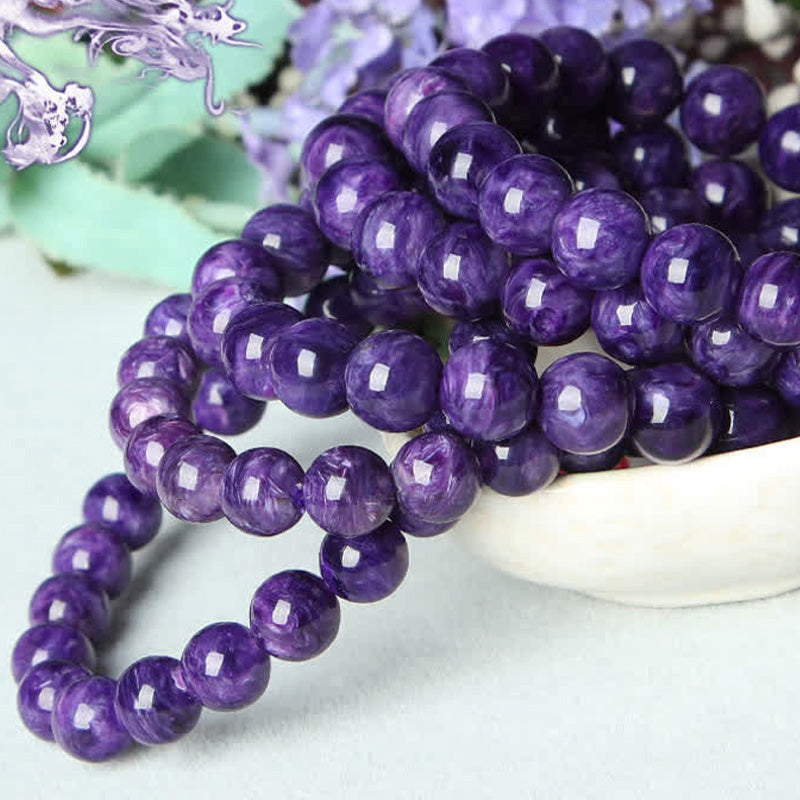 Buddha Stones Natural Amethyst Crystal Meditation Balance Bracelet