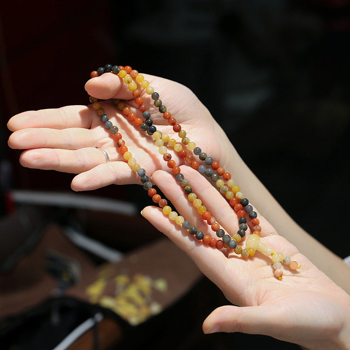 108 Beads Natural Red Agate Mala Protection Bracelet