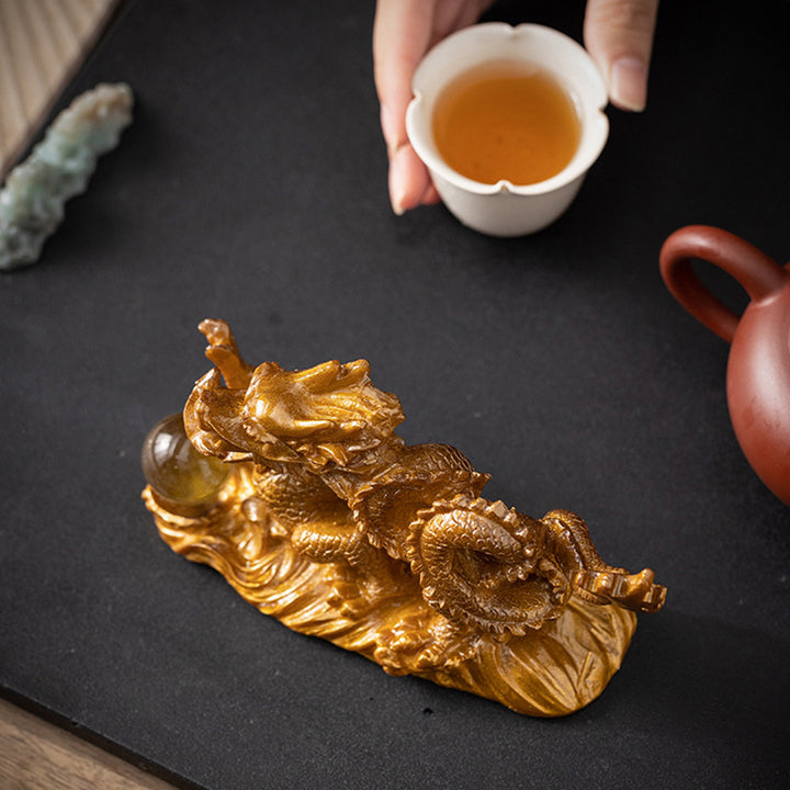 Buddha Stones Year Of The Dragon Color Changing Resin Luck Success Tea Pet Home Figurine Decoration