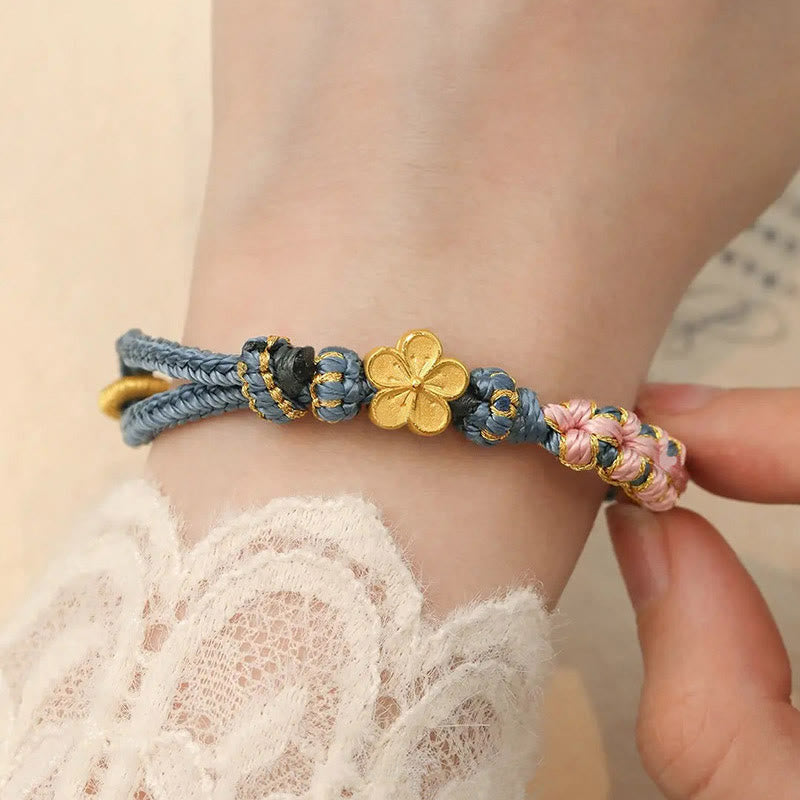 Peach Blossom Design Wealth String Bracelet