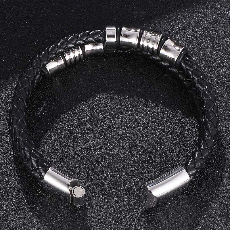 Buddha Stones Layered Leather Weave Fortune Bracelet