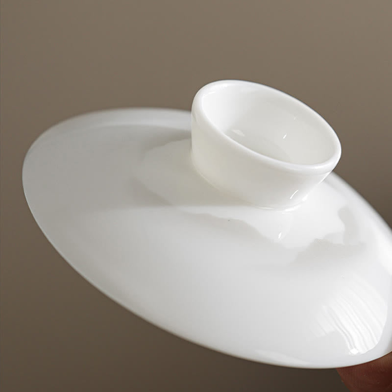 Buddha Stones Vintage Ink Painting Mountain White Porcelain Ceramic Gaiwan Sancai Teacup Kung Fu Tea Cup And Saucer With Lid Tea Utensil Teapot