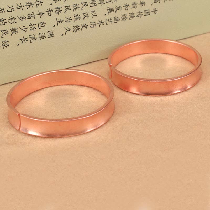 Copper Wealth Luck Cuff Bracelet Bangle