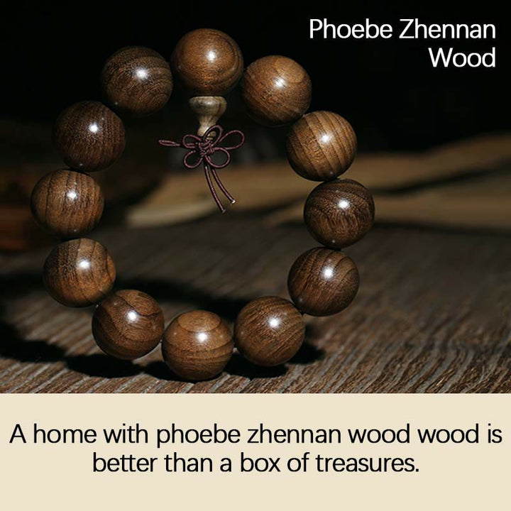 Buddha Stones Rare Phoebe Zhennan Wood Spirituality Blessing Bracelet