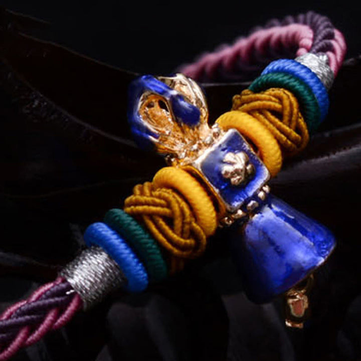 Tibetan Handmade Dorje Vajra Strength Eight Threads String Bracelet