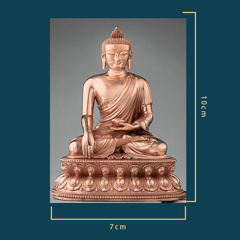 Gautama Shakyamuni Buddha Figurine Serenity Copper Statue Home Decoration