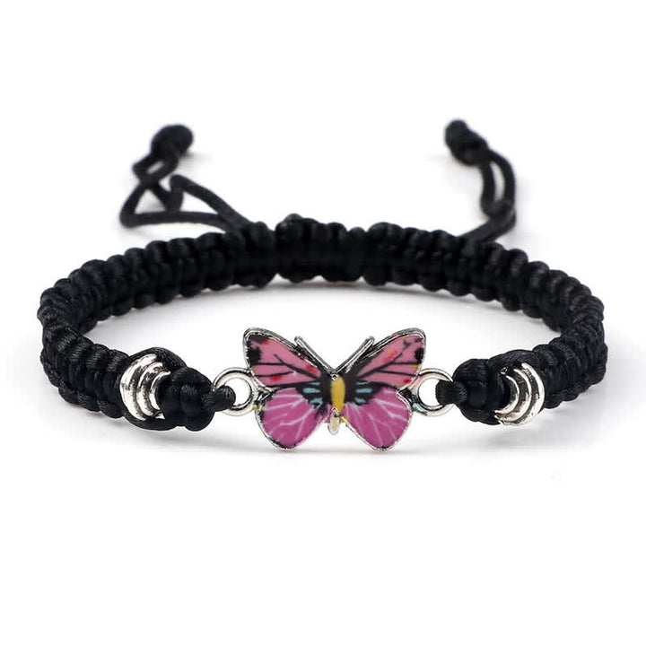 Buddha Stones Butterfly Freedom Love String Charm Bracelet