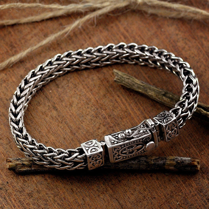 Buddha Stones Retro Dragon Keel Braided Design Balance Healing Bracelet