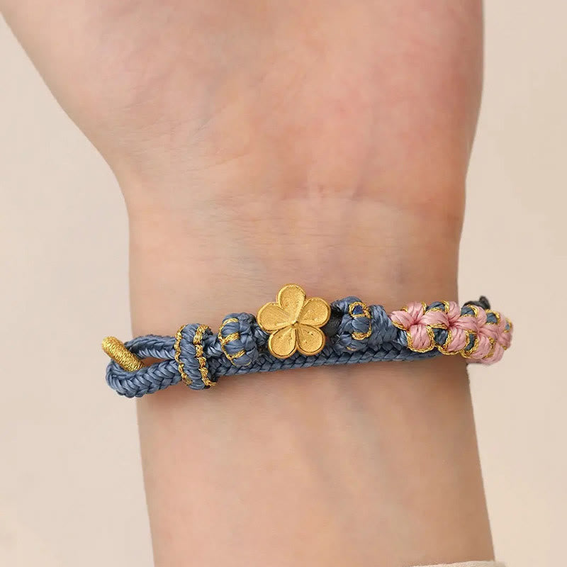 Peach Blossom Design Wealth String Bracelet