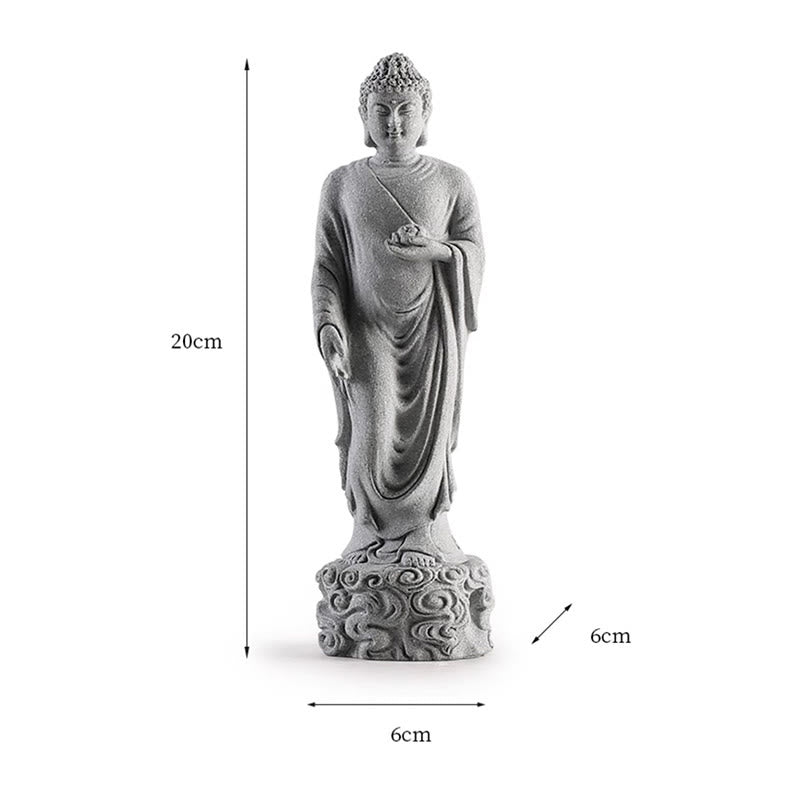 Buddha Stones Meditation Buddha Auspicious Clouds Design Serenity Home Decoration