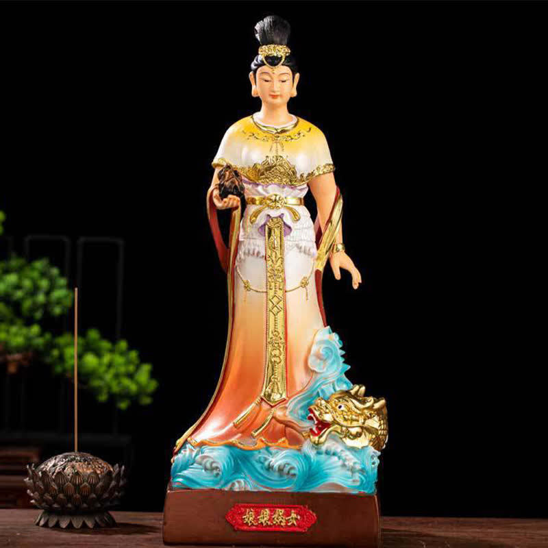 Bodhisattva Nuwa Protection Resin Statue Home Decoration