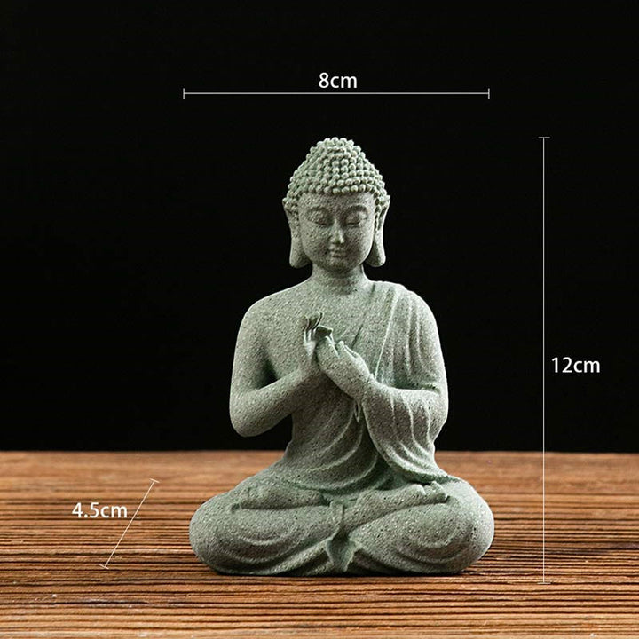 Tibetan Meditation Contemplation Buddha Serenity Compassion Statue Figurine Decoration