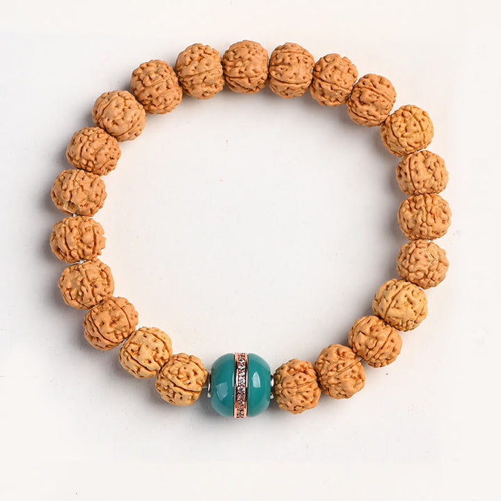 Buddha Stones Tibet Rudraksha Bodhi Seed Wealth Auspiciousness Bracelet