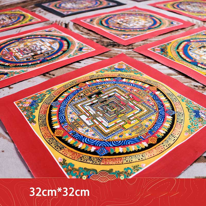 Tibetan Handmade Thangka Mandala Painting Blind Box Random Color Pattern