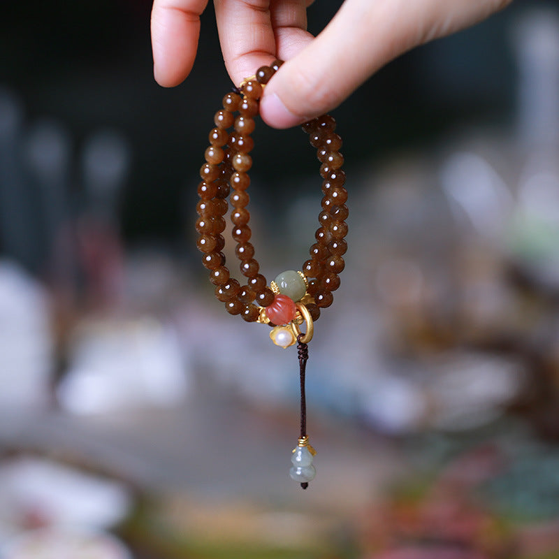 Jade Butterfly Gourd Prosperity Luck Bracelet Necklace