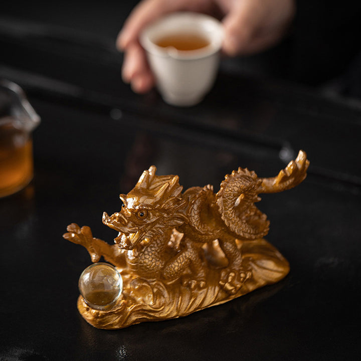 Buddha Stones Year Of The Dragon Color Changing Resin Luck Success Tea Pet Home Figurine Decoration