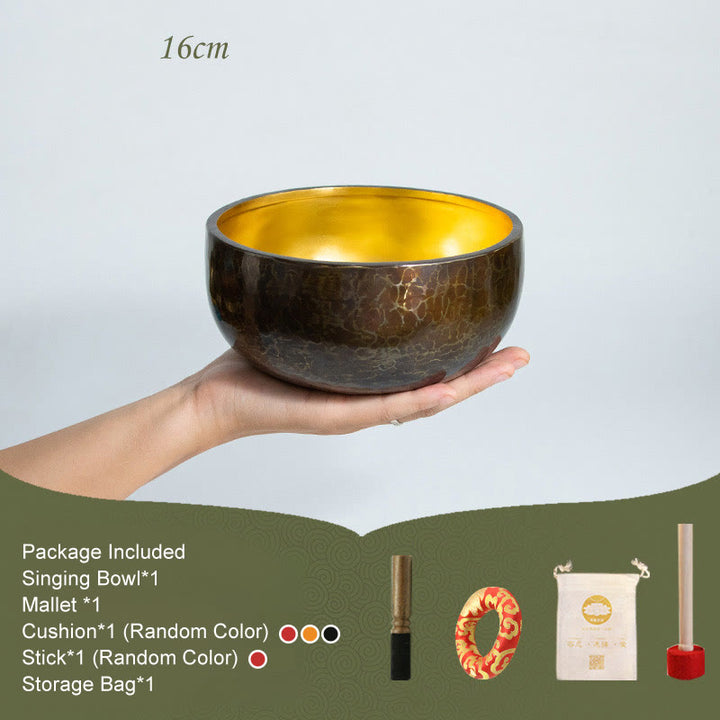 Tibetan Meditation Sound Bowl Handcrafted Healing Yoga Mindfulness Singing Bowl Set