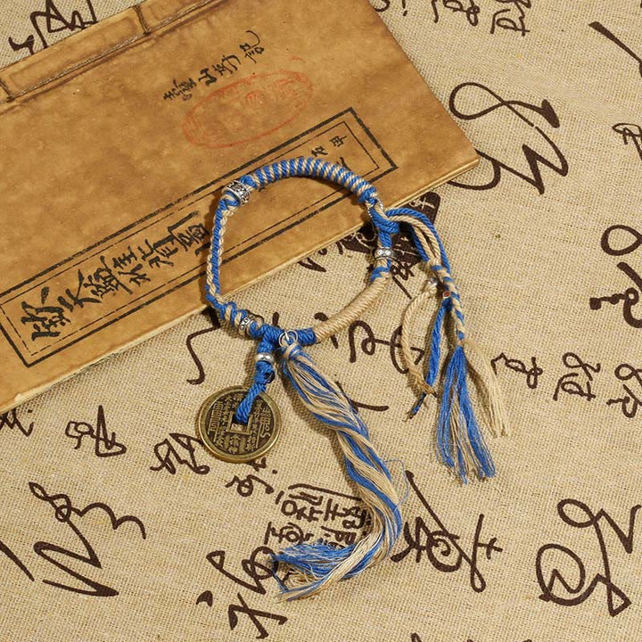 Buddha Stones Mountain Ghosts Spend Money Wealth Prosperity Handmade Braided Bracelet