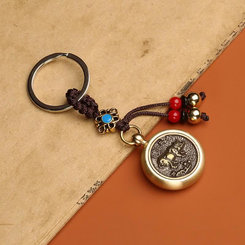 12 Chinese Zodiac Blessing Wealth Fortune Keychain