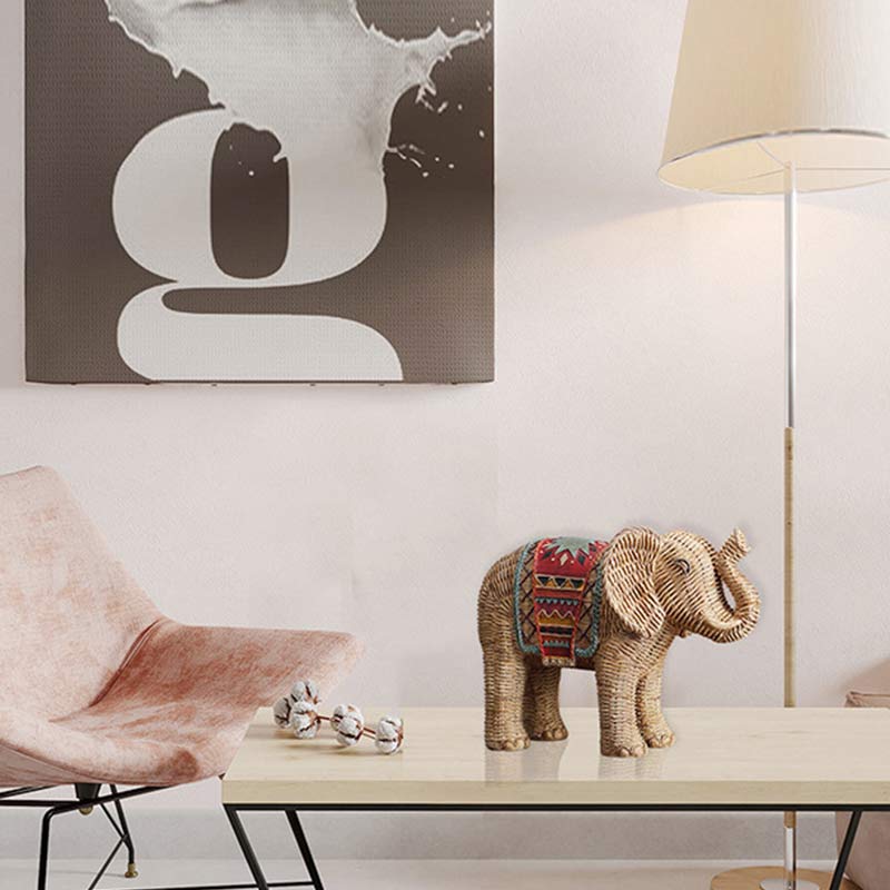 Elephant Resin Wisdom Wealth Home Decoration